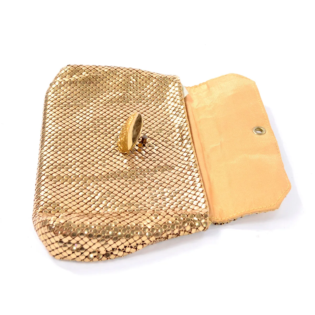 1940s Whiting & Davis Gold Mesh Evening Clutch