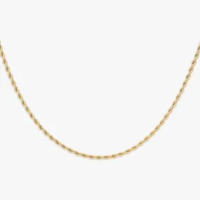 2MM Solid Gold Rope Chain