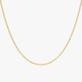 3MM Solid Gold Cable Link Chain