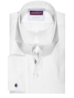 Amur Twill Shirt Double Cuff White