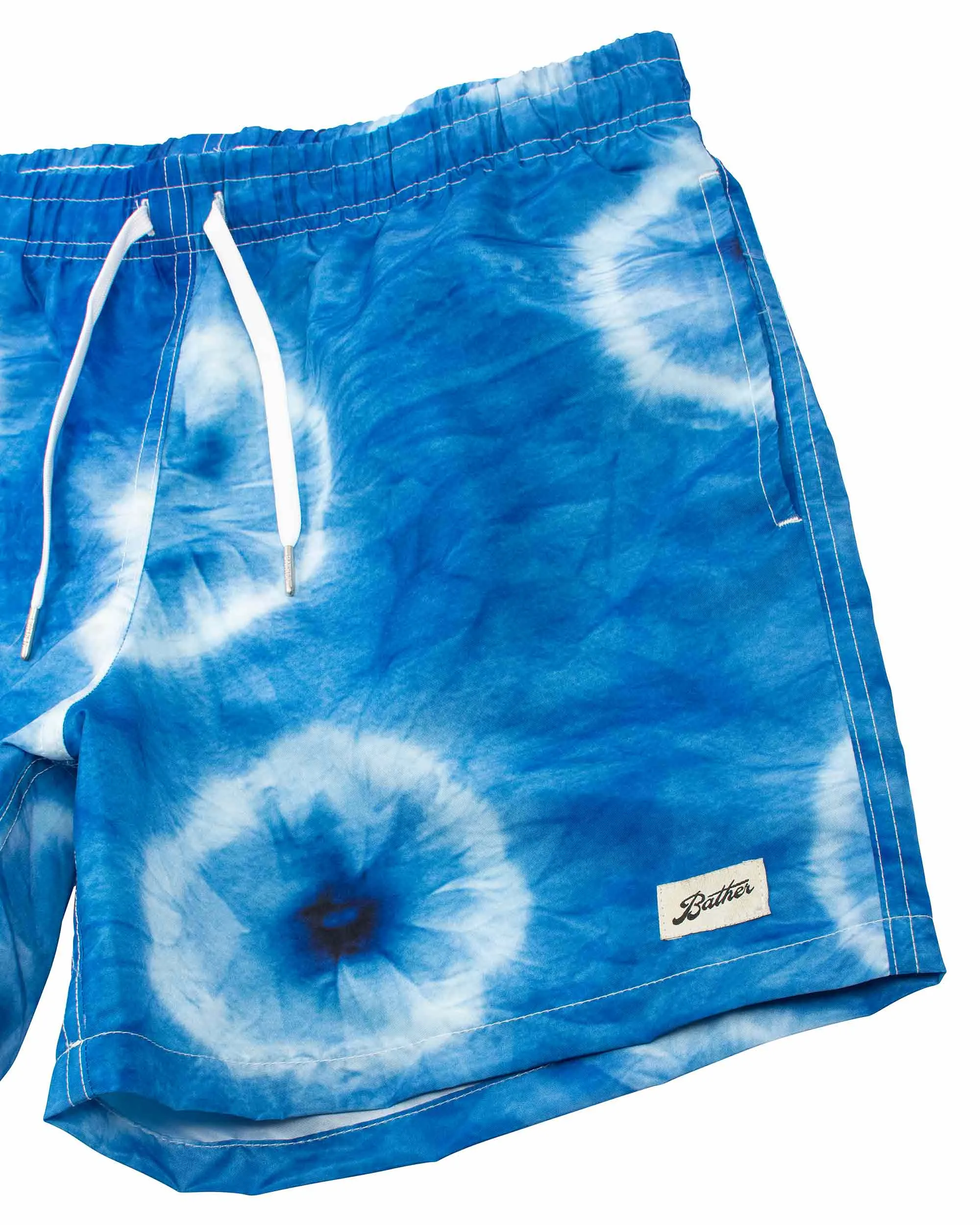 Bather Blue Ne-Maki Shibori Swim Trunk