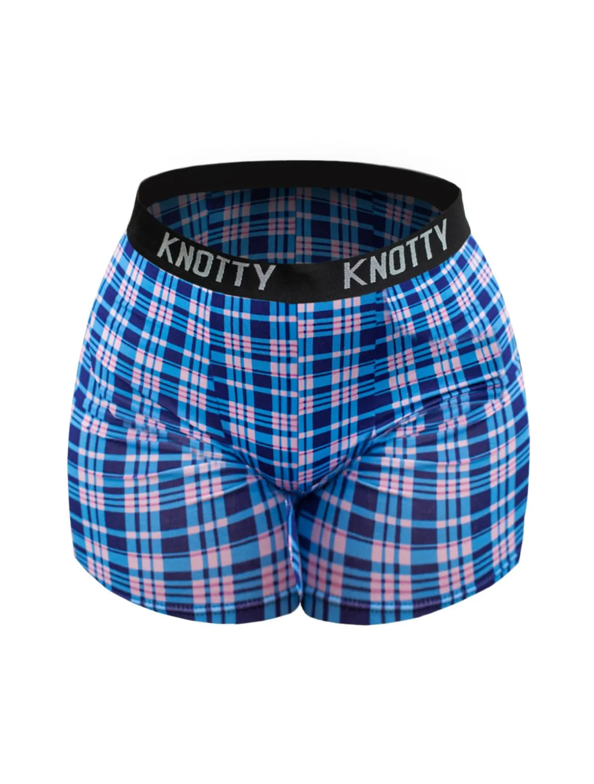 BeChill™ Blue and Pink Plaid Boxer