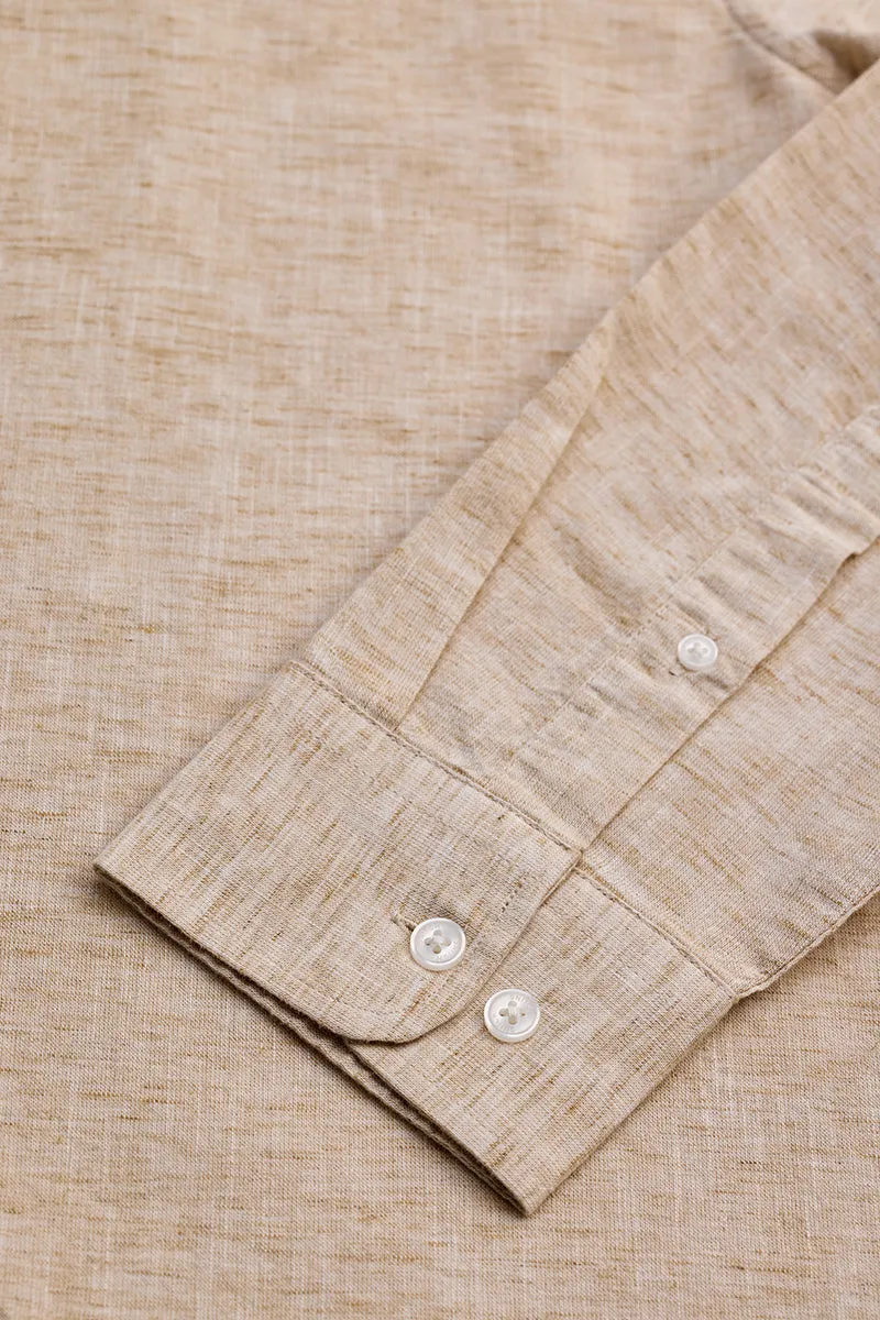 Beige Linen Blend Shirt