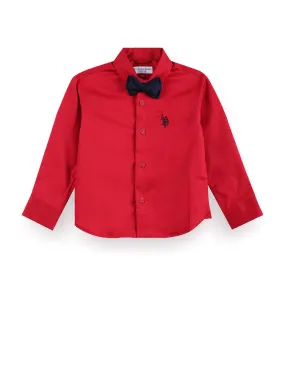 Boys Barrel Cuff Solid Shirt