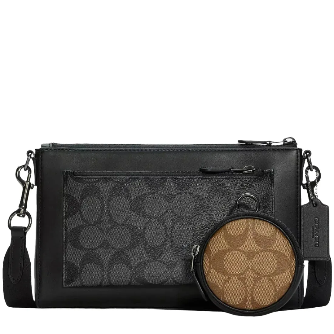 Coach Holden Crossbody In Signature Canvas Charcoal/Black Multi