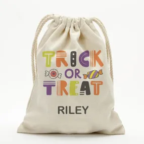 Custom Treats Halloween Drawstring Sack of Tricks