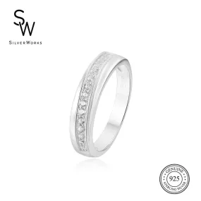 Diagonal Half Eternity Ring Size 8 For Women R59138