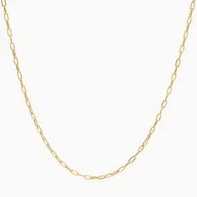 Fine Paperclip Chain Necklace in 10k Gold