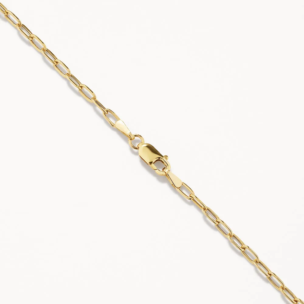 Fine Paperclip Chain Necklace in 10k Gold