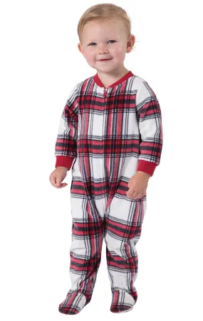 Fireside Plaid Fleece Onesie Infant Pajamas