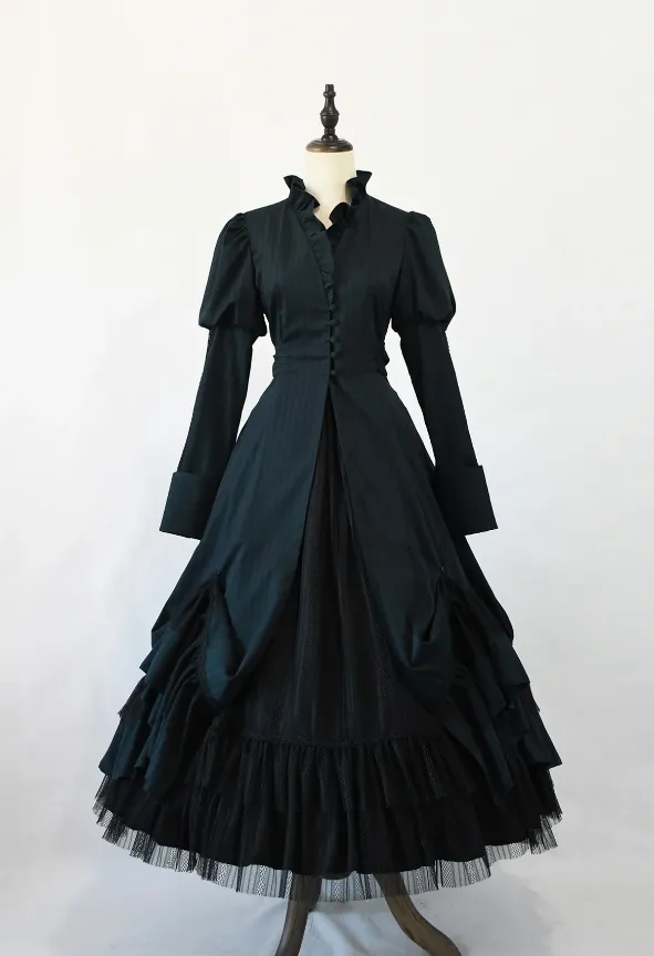 Garden of the Insomnia Night - Victorian Gothic Long Onepiece