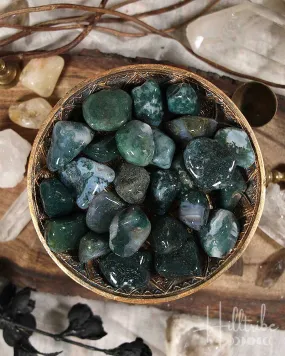 Green Moss Agate Tumbled