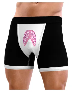 Human Pink Skeleton Bones Ribcage Mens Boxer Brief Underwear