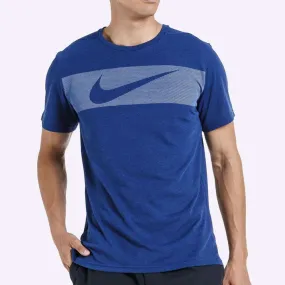 Nike - Dri-FIT Breathe Men's Short-Sleeve Training Top - Blue Void/Heather/White