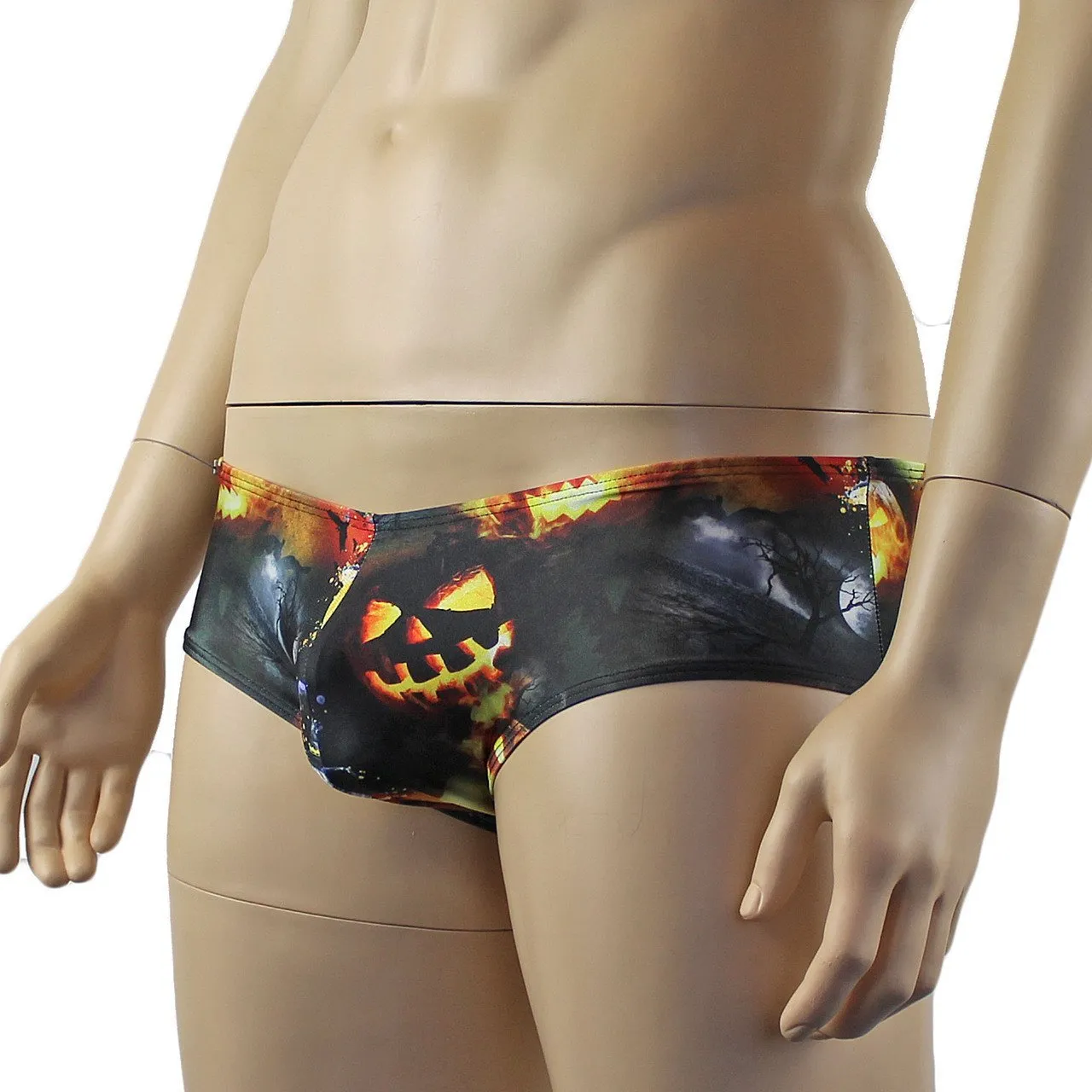 SALE - Mens Halloween Fire Breathing Pumpkins and Witches Mini Boxer Briefs