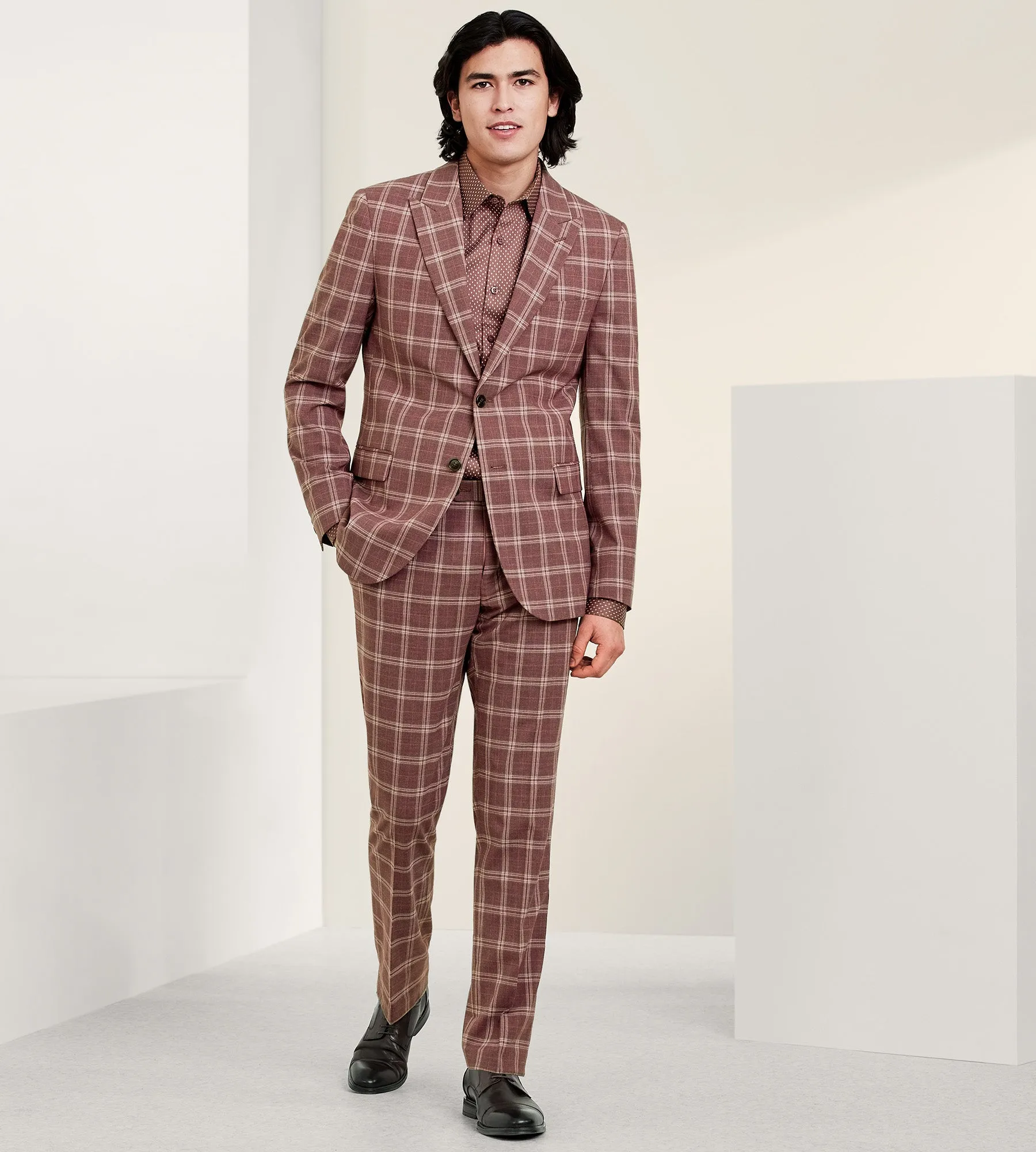 Slim Fit Check Suit Separate Jacket