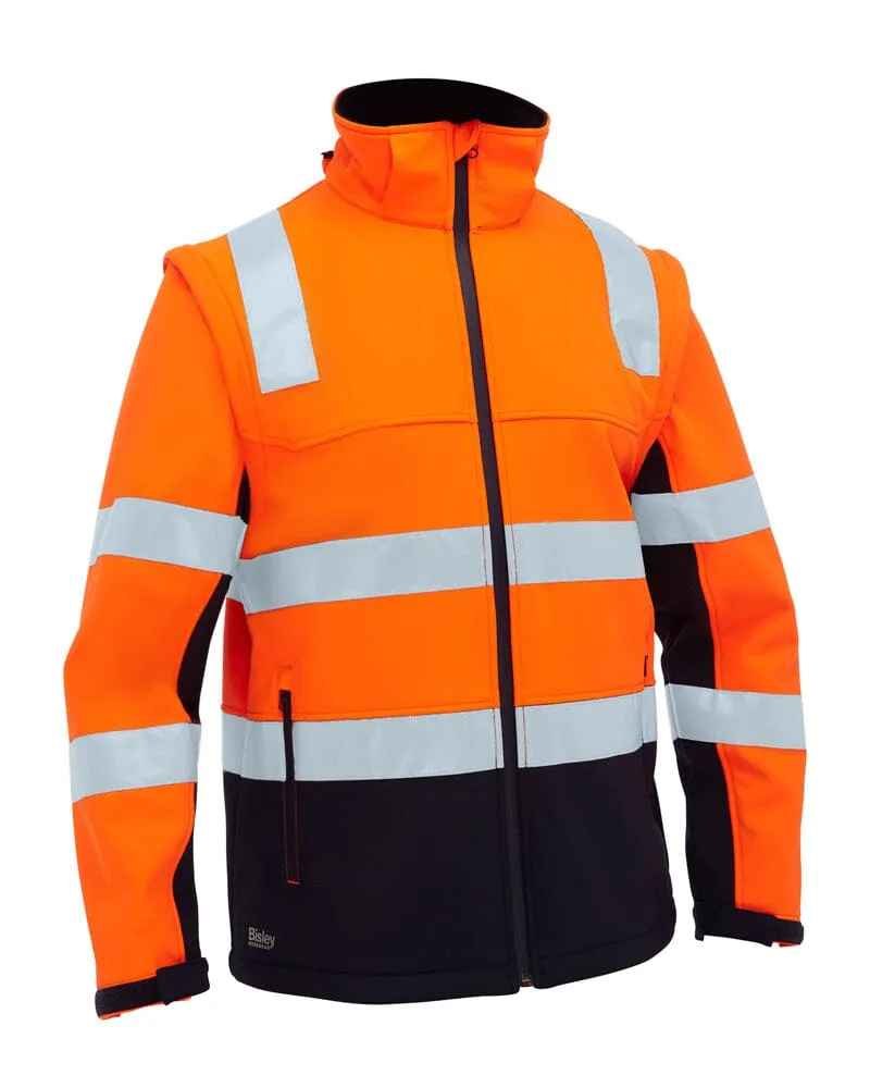 Taped Hi Vis 3 In 1 Soft Shell Jacket - Orange/Navy