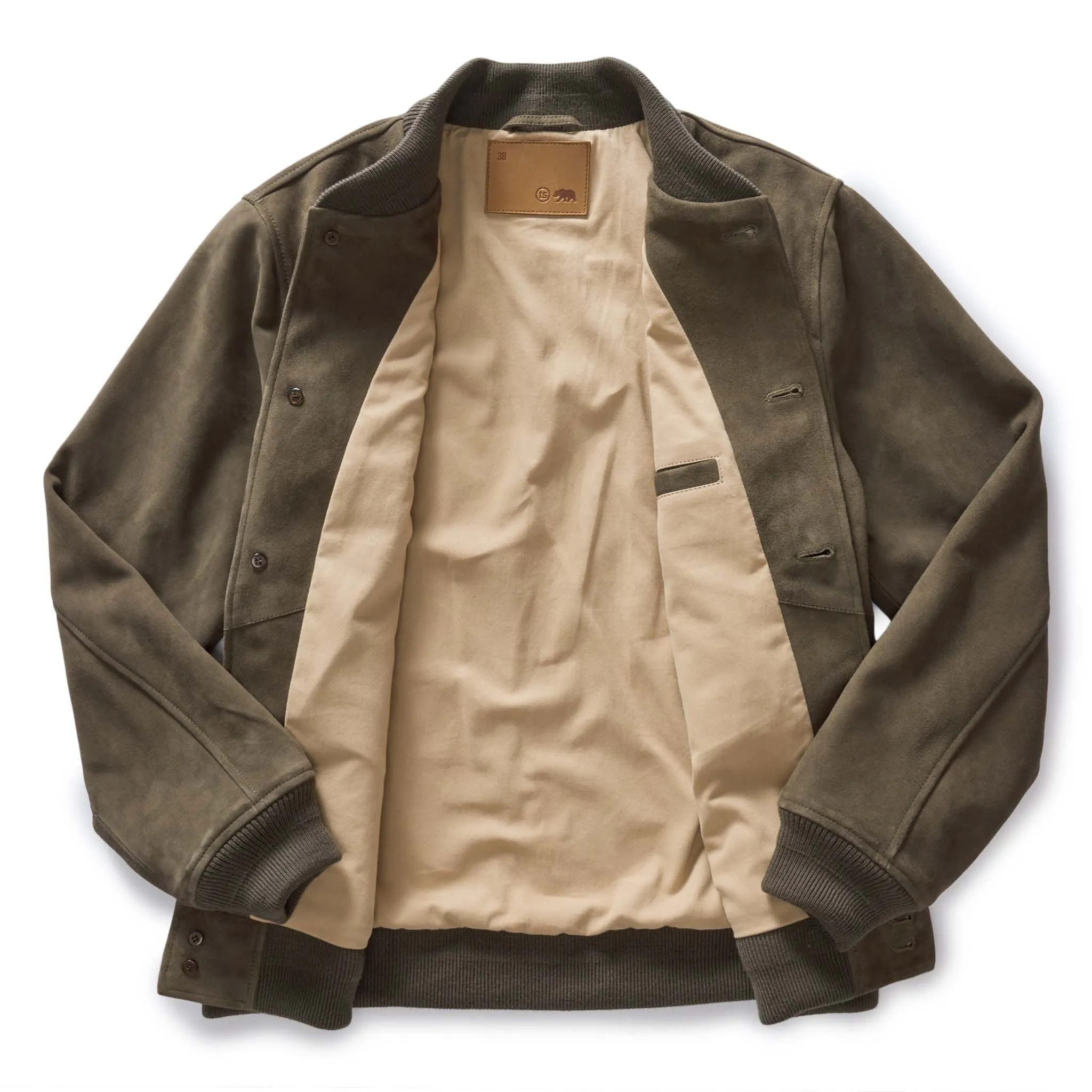 The Bomber Jacket in Army Suede