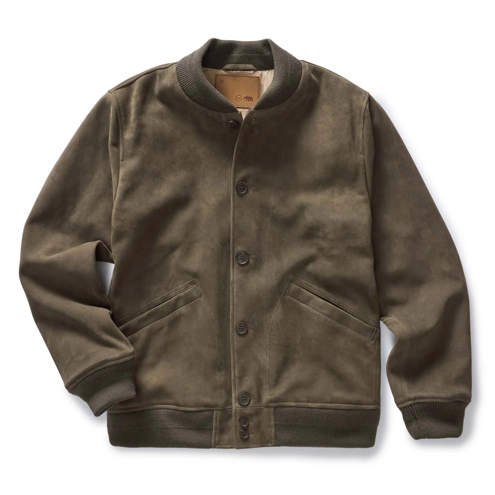 The Bomber Jacket in Army Suede