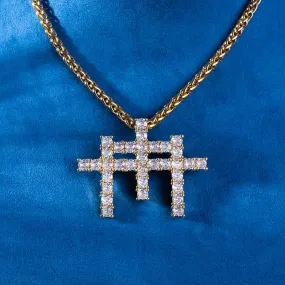 Three Cross Necklace 14K Gold