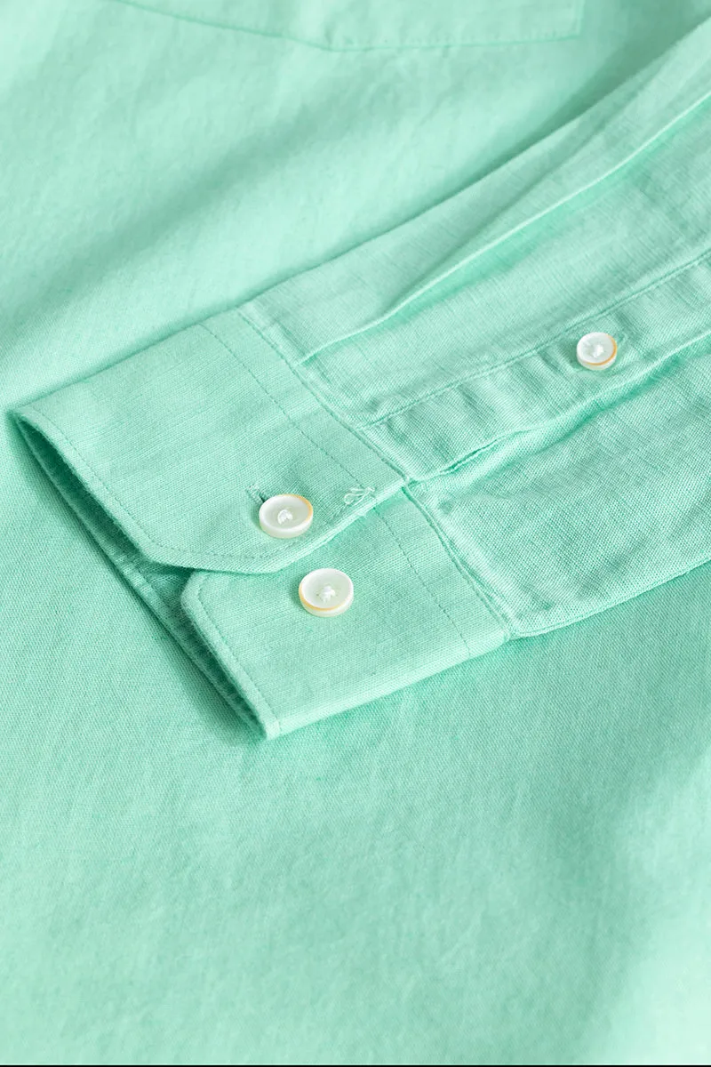 Trig Aqua Green Linen Shirt