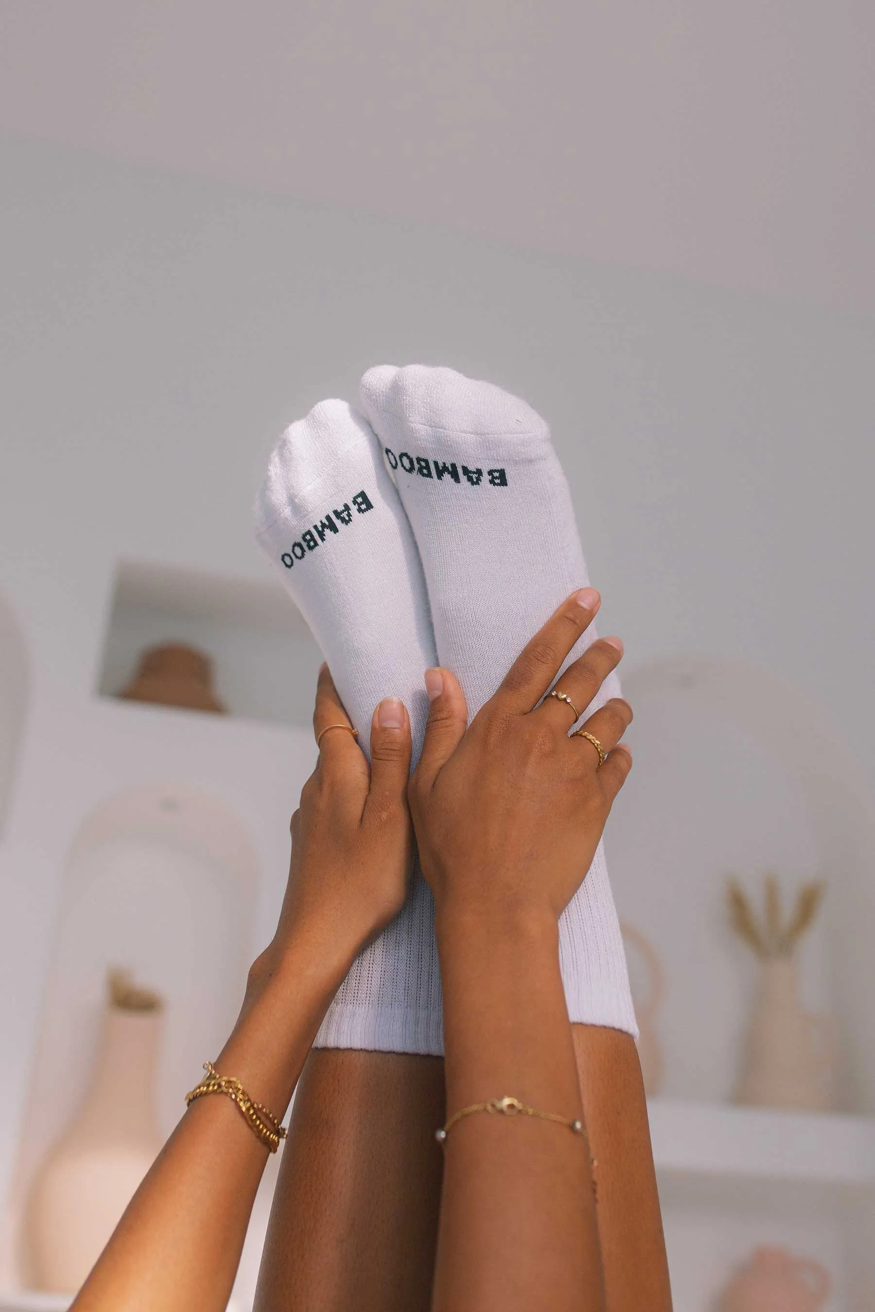 Unisex White Ankle Socks