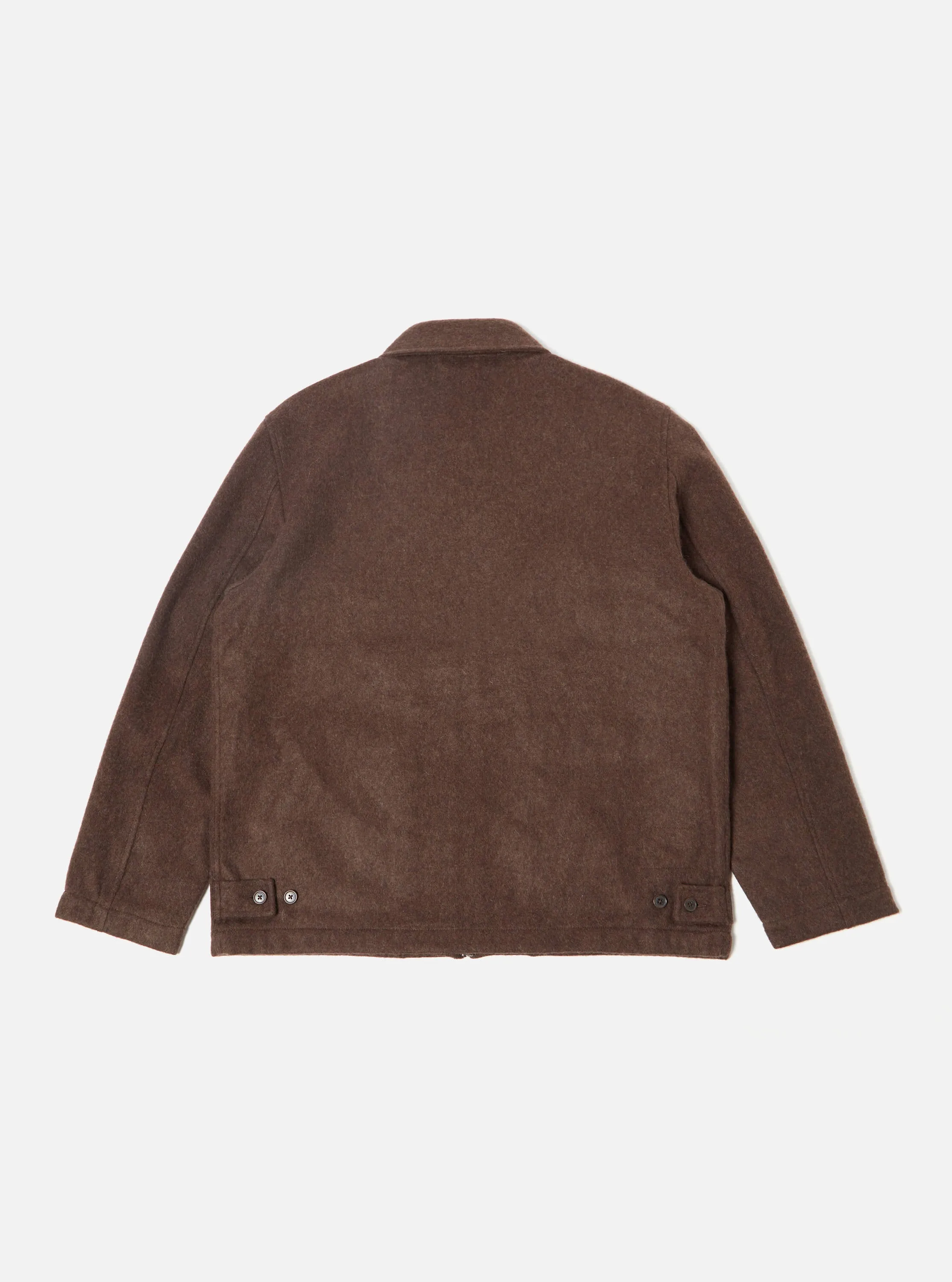 Universal Works Gower Jacket in Brown Melange Melton