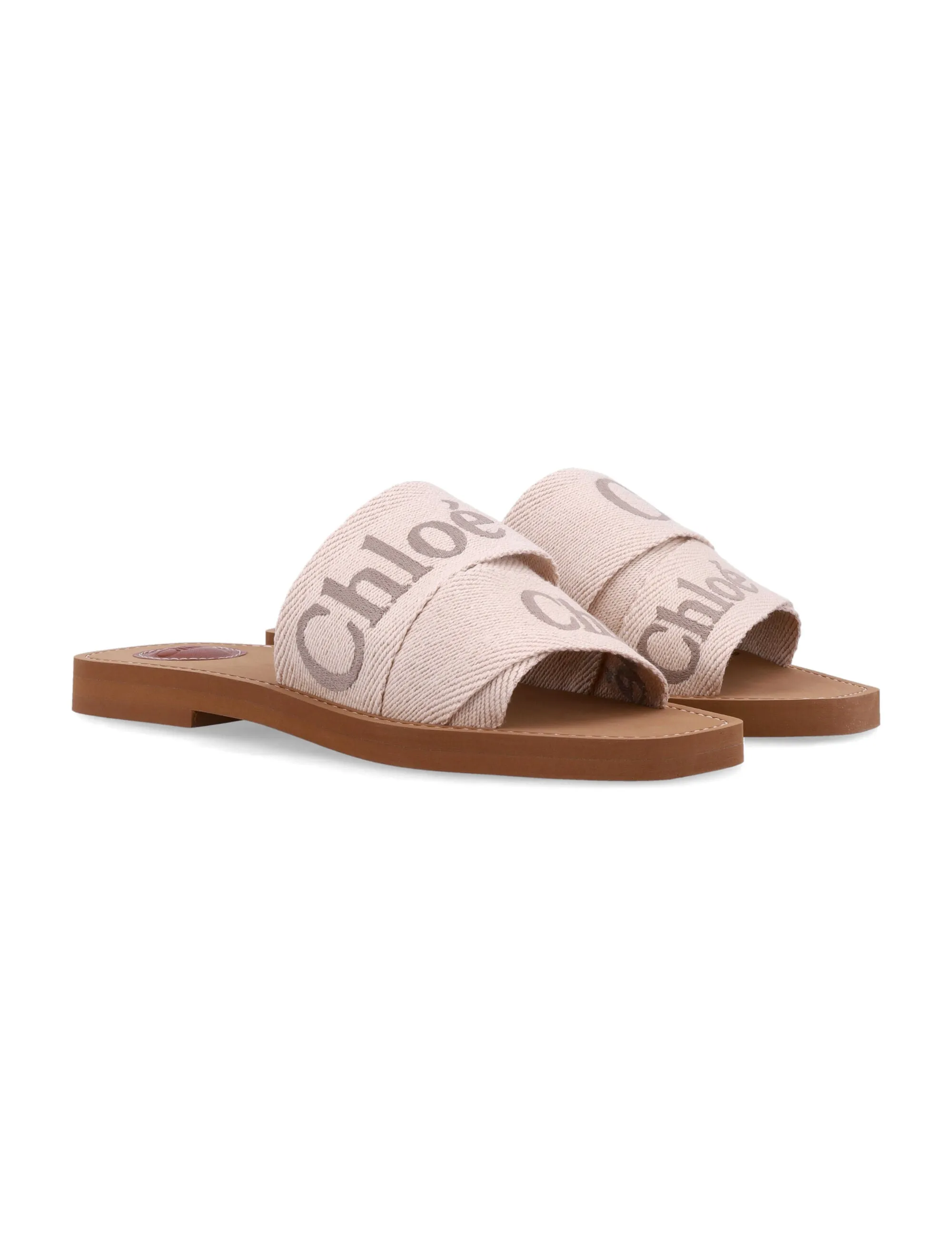 WOODY CANVAS SLIDE SANDALS